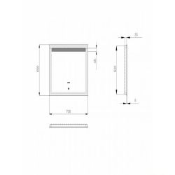 Зеркало LAVA DeLuxe 70х65 Зеркало LAVA DeLuxe 70х65