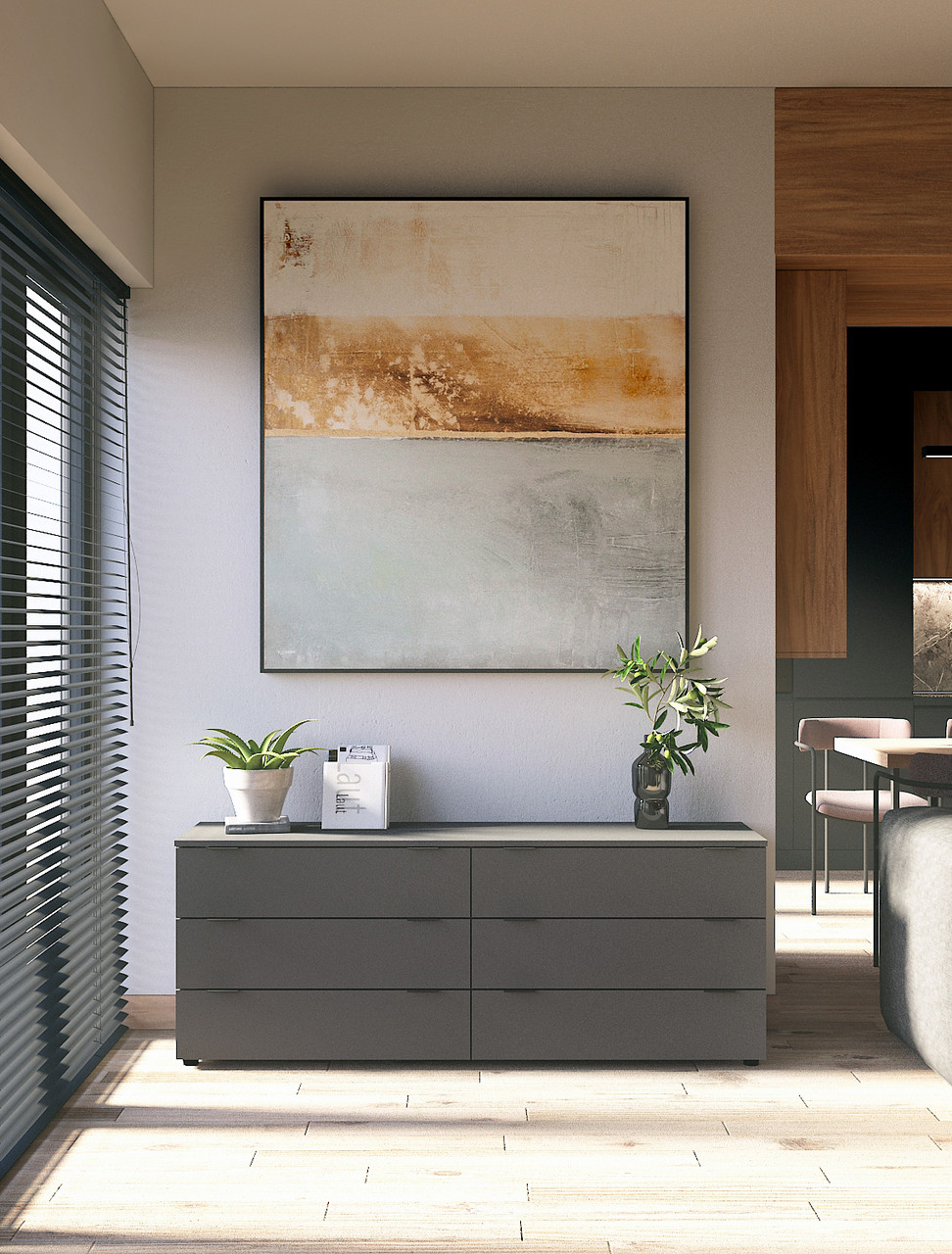 Комод Doros Рон 9 Графит 6 Ящичков 160х38х62 (41516176) Комод Doros Рон 9 Графит 6 Ящичков 160х38х62 (41516176)