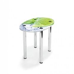 Овальный журнальный стол Ice Lime 70х46