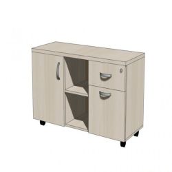Мобильная тумба 2 ящика OS-11 60х100х45