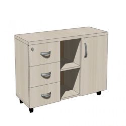 Мобильная тумба 3 ящика OS-11 60х100х45