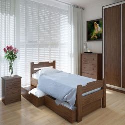 Кровать Сакура 90х200 дуб