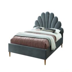 Двуспальная кровать Santana Velvet 160x200 Серый