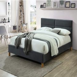 Двуспальная кровать Sierra Velvet 160х200 Серый