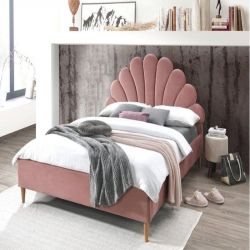 Двуспальная кровать Santana Velvet 160x200 Античная роза