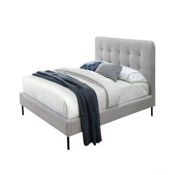 Двуспальная кровать Sally 160x200 Светло-серый