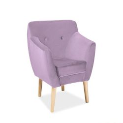 Кресло BERGEN 1 Velvet Розовый Bluvel 91