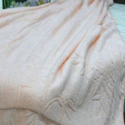 Простыня махровая  150х200 г/к бамбук Cremy Pink