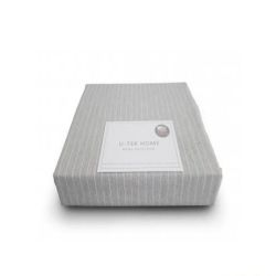 Простынь Cotton Stripe Grey-White 80х190 натяжная