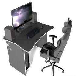 Стол геймерский игровой ZET-3, черно-белый