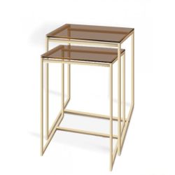 Комплект столов журнальных Куб 400 и Куб 450 Loft Cub bronze8/beige