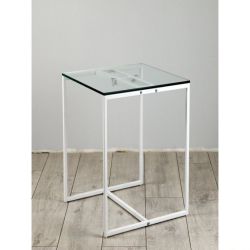 Комплект столов журнальных Куб 400 и Куб 450 Loft Cub clear8/white