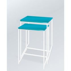 Комплект столов журнальных Куб 400 и Куб 450 Loft Cub Mint/white