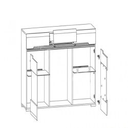 Буфет KOM2W1D3S/10/15 Ацтека