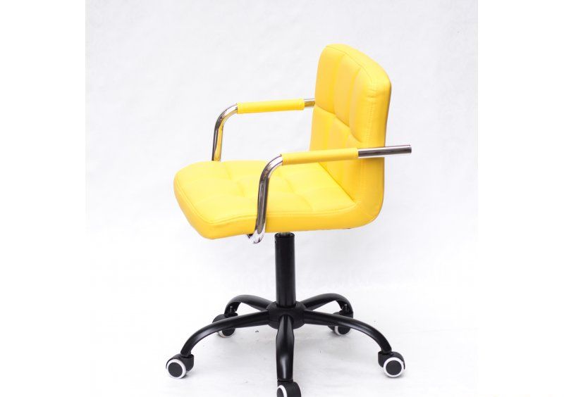 Кресло Arno-ARM BK - Office экокожа Желтый 1006