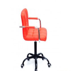 Кресло Arno-ARM BK - Office экокожа Красный 1007