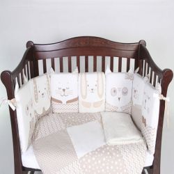 Детский комплект постельного белья Veres Smiling Animals beige 3 единицы