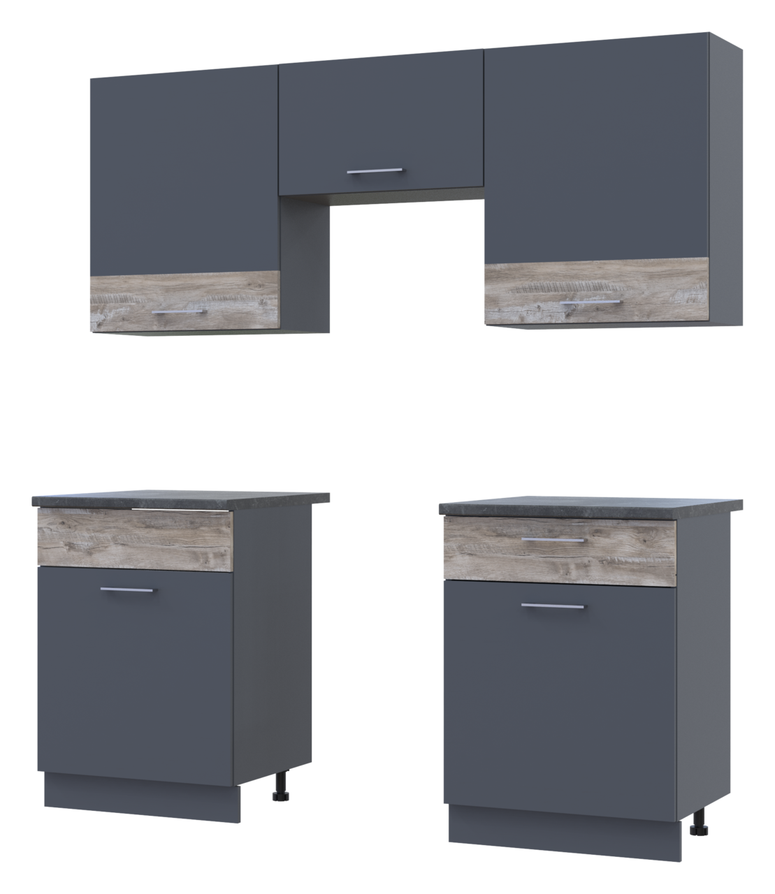 Кухня Лея Doros 1.8 м Графіт/Клондайк ДСП 180х60х250 (81000014)