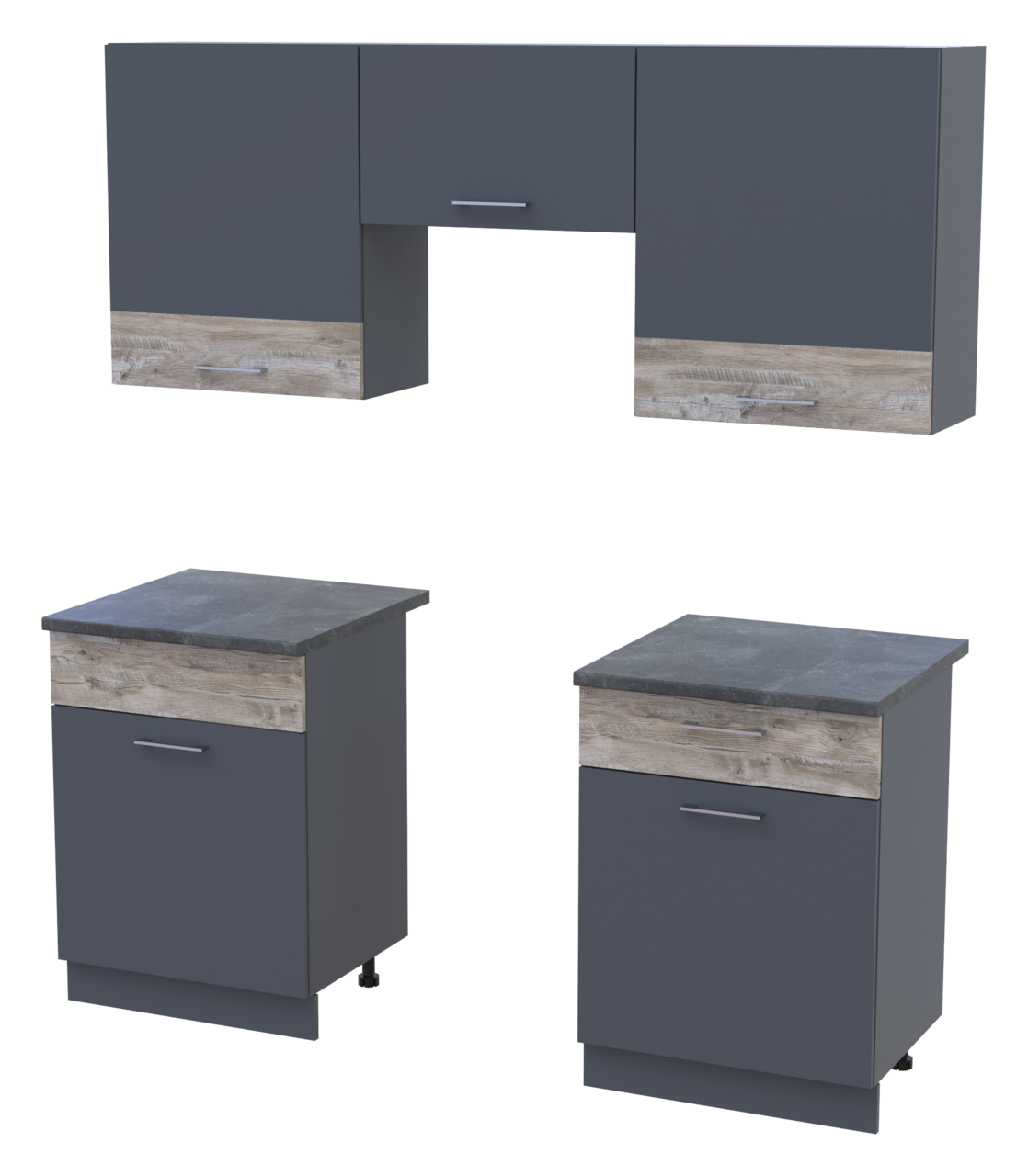 Кухня Лея Doros 1.8 м Графіт/Клондайк ДСП 180х60х250 (81000014)