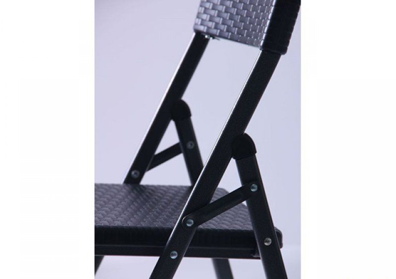 Стул складной Морган YC-042 пластик Rattan Black