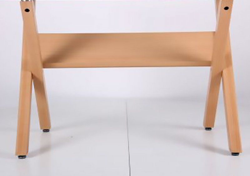 Стол обеденный Maple бук/стекло прозрачное