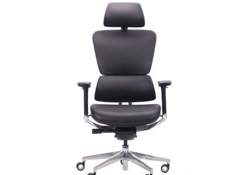 Кресло Crystal PRO Alum, Black leather
