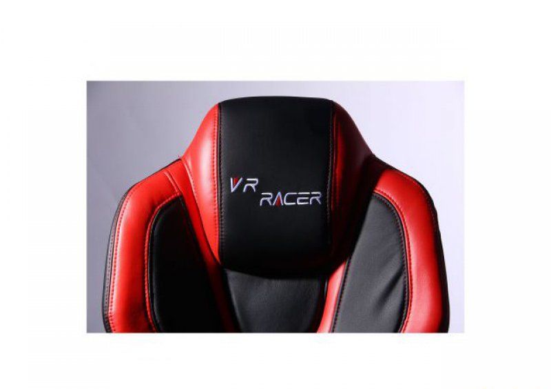 Кресло VR Racer Atom черный, PU черный/красный