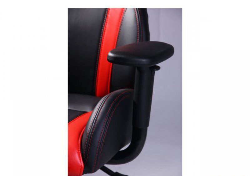 Кресло VR Racer Atom черный, PU черный/красный