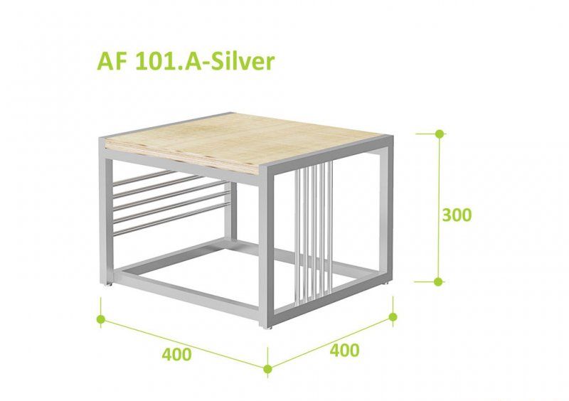 Столик журнальный AF101. А-Silver
