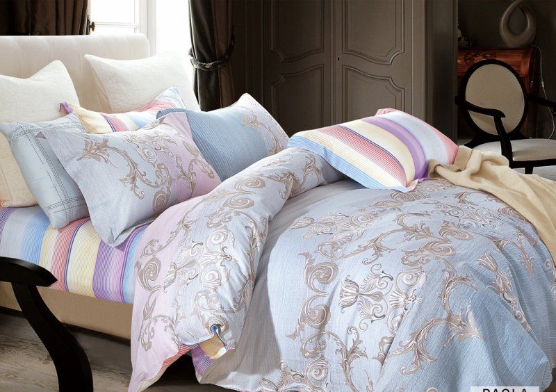 Двуспальное постельное белье печатное Arya Paola 200х220