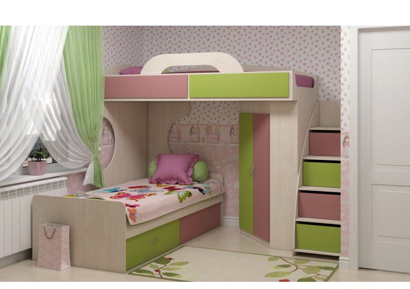 Кровать верхняя 90х200 Dori pink