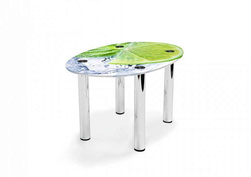 Овальный журнальный стол Ice Lime 70х46