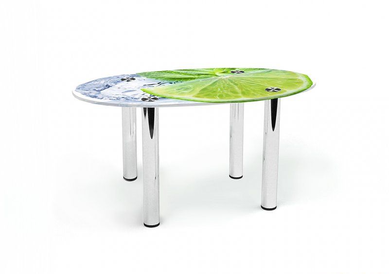 Овальный журнальный стол Ice Lime 70х46