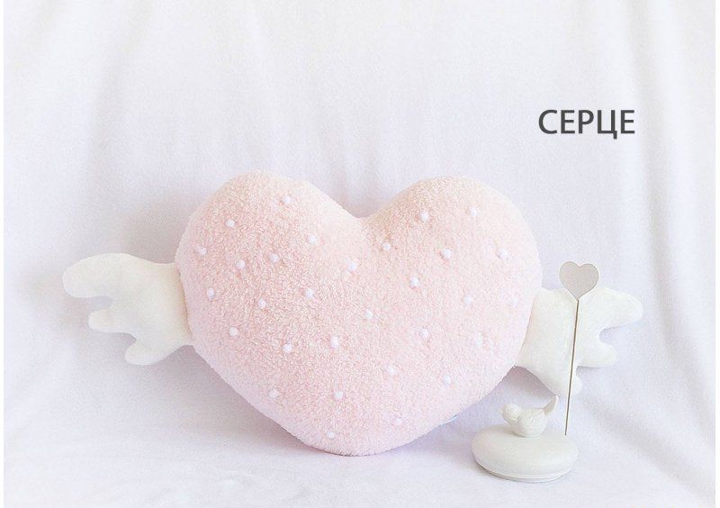 Подушка Сердце розовое