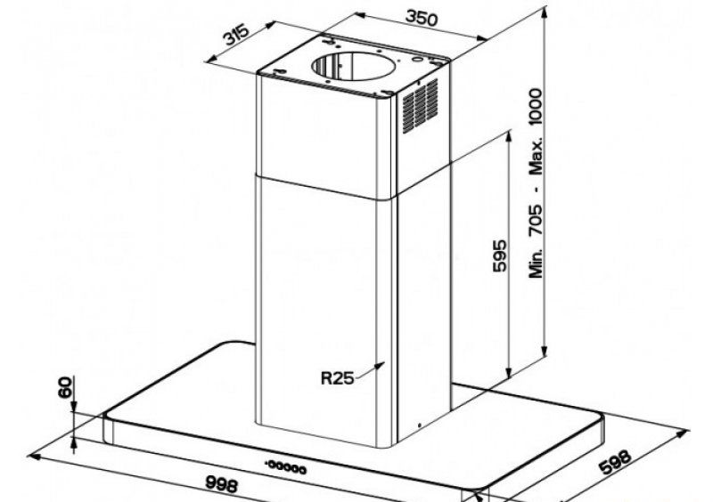 Вытяжка Faber T-LIGHT IS.INOX A100 EV