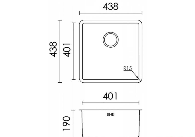Мойка Elleci Space 400 R15