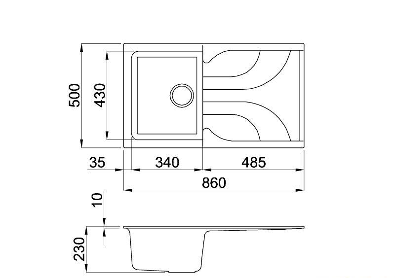 Мойка Elleci EGO 400 aluminium
