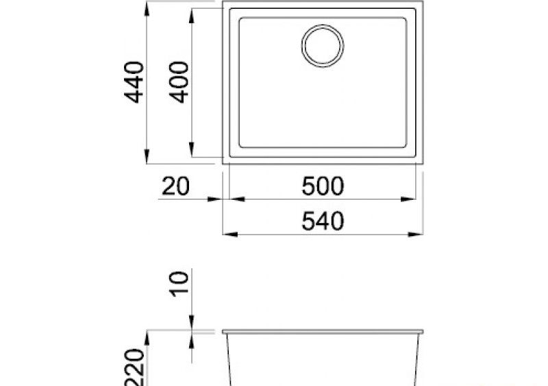 Мойка Elleci Q 105 under top aluminium