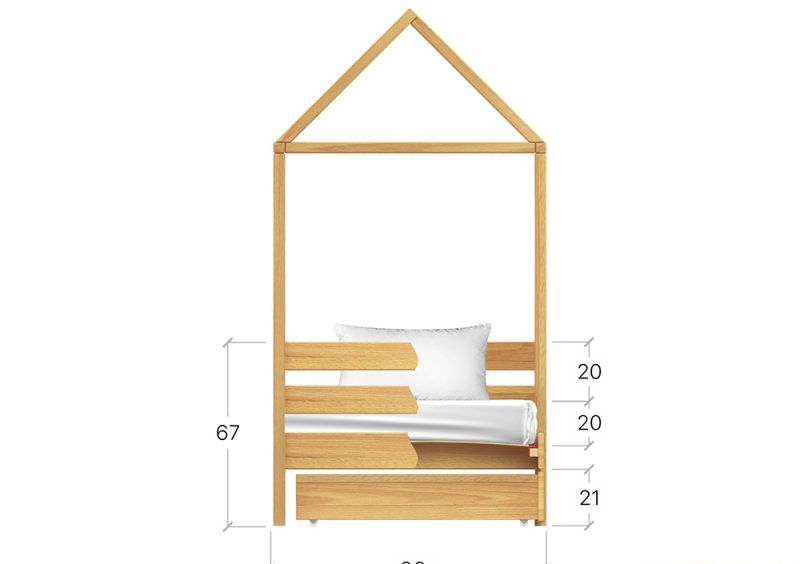 Кровать Амми 90x200 из щита бука