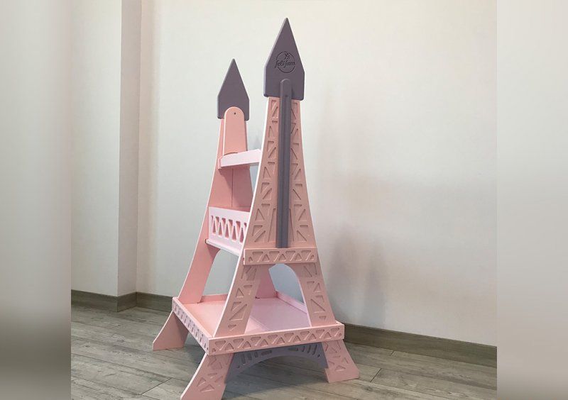 Книжная полка Eiffel Tower Pink