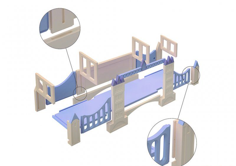 Книжная полка Tower Bridge Blue