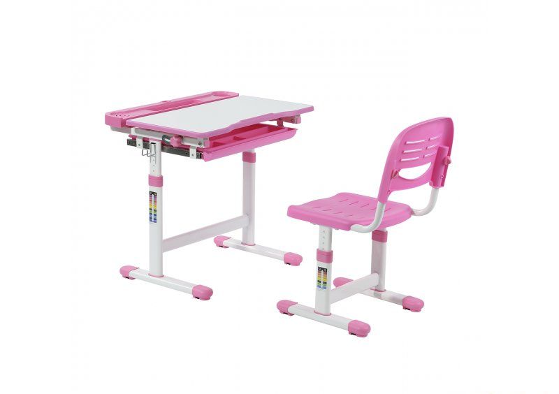 Комплект парта + стул трансформеры Cantare Pink