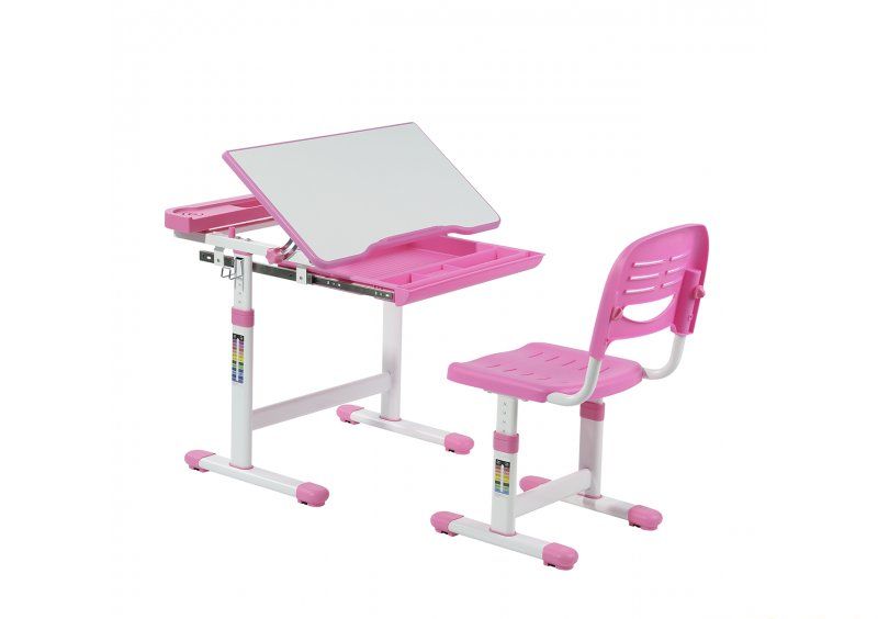 Комплект парта + стул трансформеры Cantare Pink