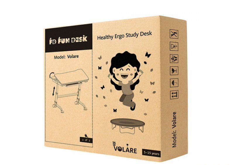 Детская парта для школьника Volare Grey