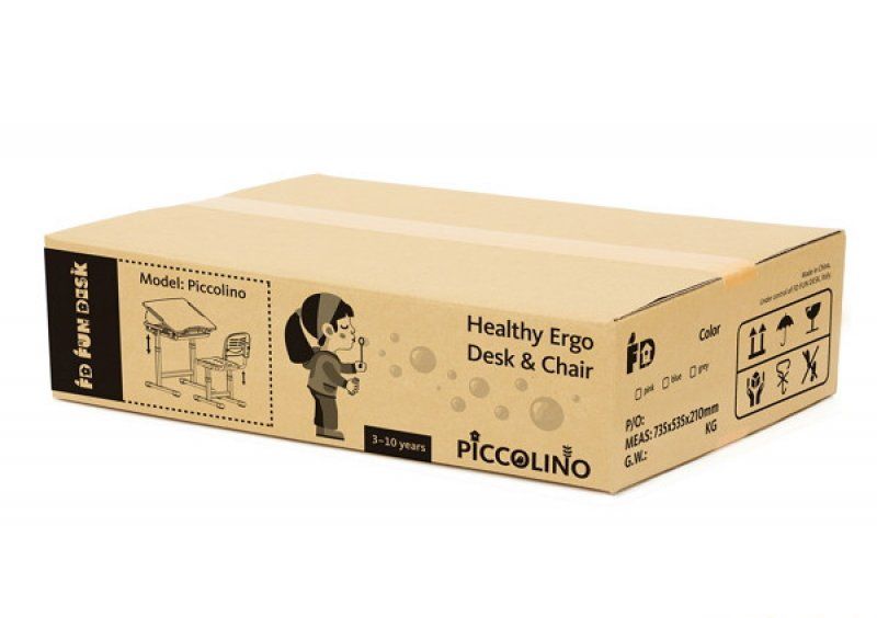 Комплект парта + стул трансформеры Piccolino Grey