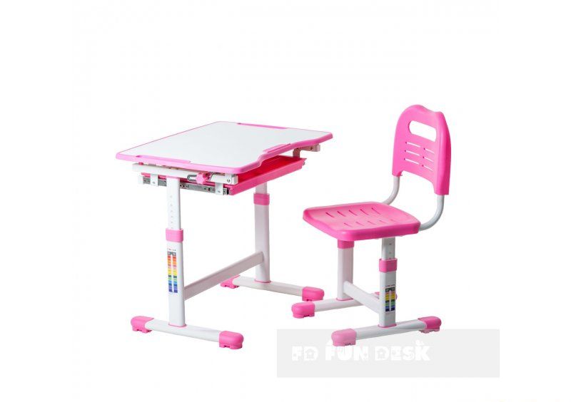 Комплект парта и стул-трансформеры Sole Pink-s
