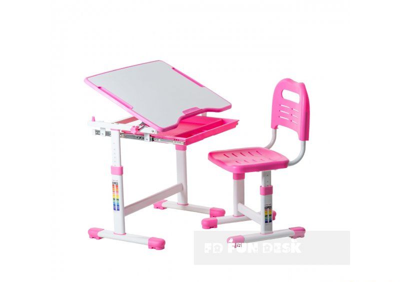 Комплект парта и стул-трансформеры Sole Pink-s