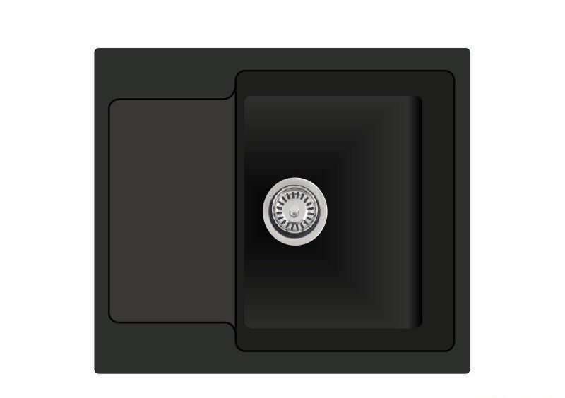 Мойка гранитная Polo black