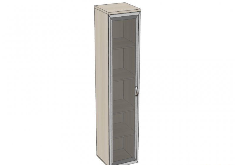 Стеллаж офисный со стеклом OS-15 180х40х40