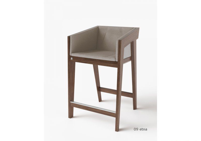 Стул полу-барный Air 2 Bar S Dark Brown Soft рогожка